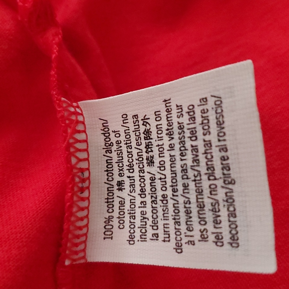 Pink Victoria's Secret Women's Ringer Tee Shirt Top Red Size XL/XG/EG/170/112A - Picture 6 of 7